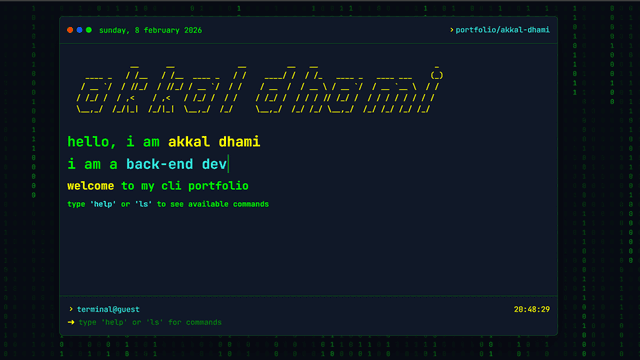 Terminal-Style Portfolio